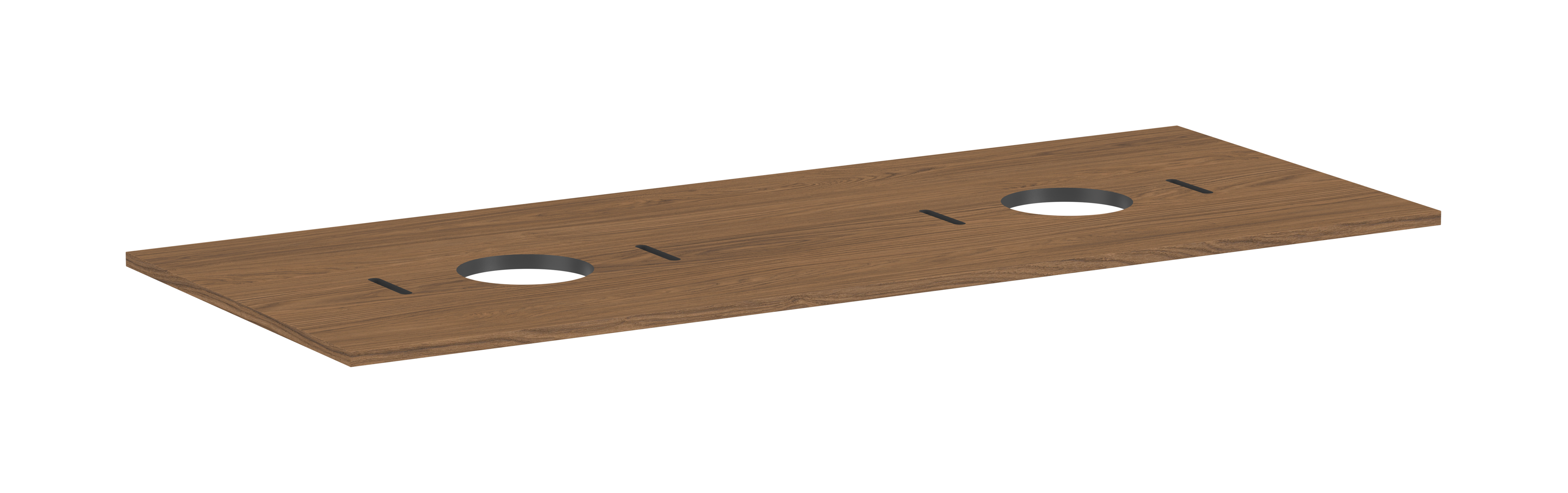 Console 1375/550 with 2 cutouts for wash bowl without tap hole