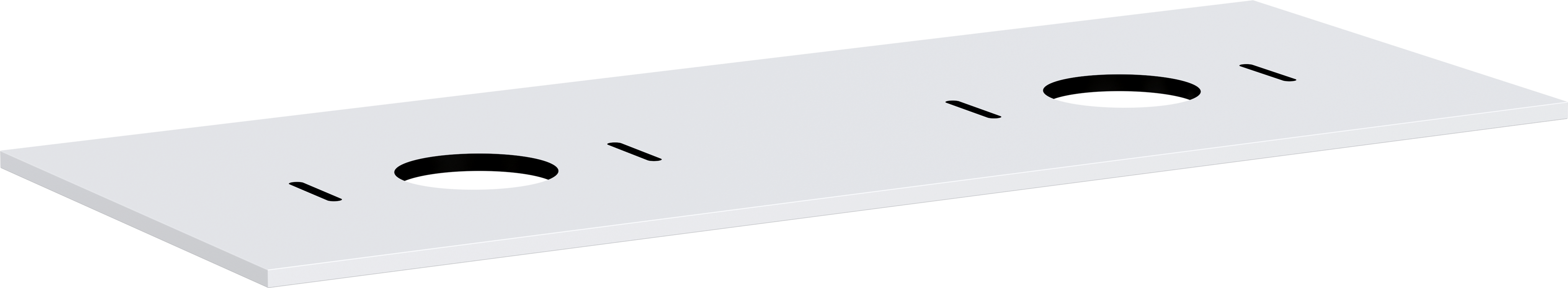 Console 1375/550 met 2 uitsparingen voor waskom zonder kraangat