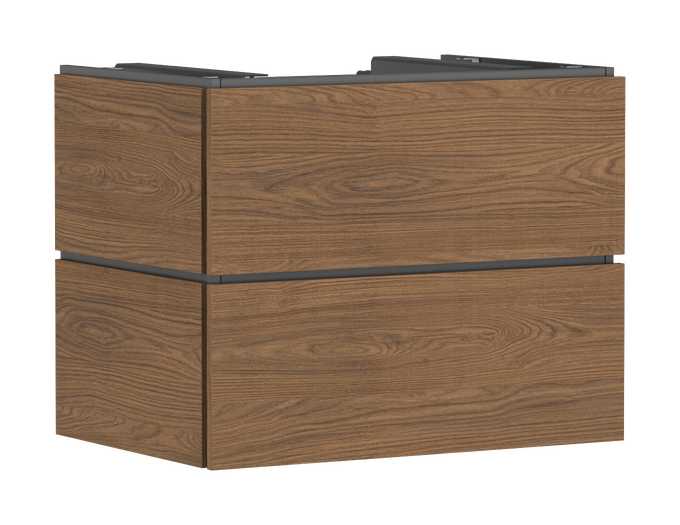 Mueble de baño 780/550 con 2 cajones PushOpen para consolas con recorte en el centro
