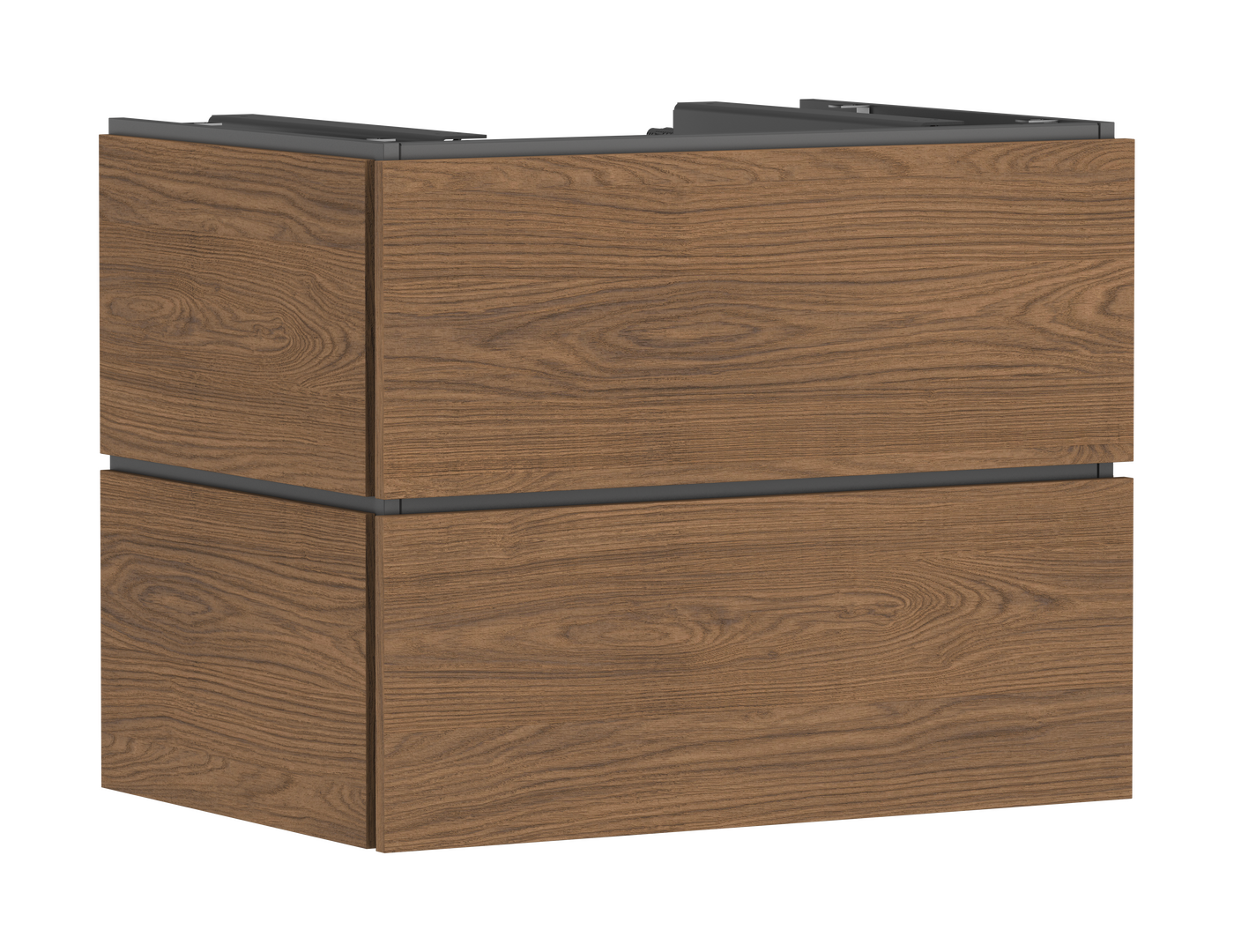 Mueble de baño 780/550 con 2 cajones PushOpen para consolas con recorte en el centro