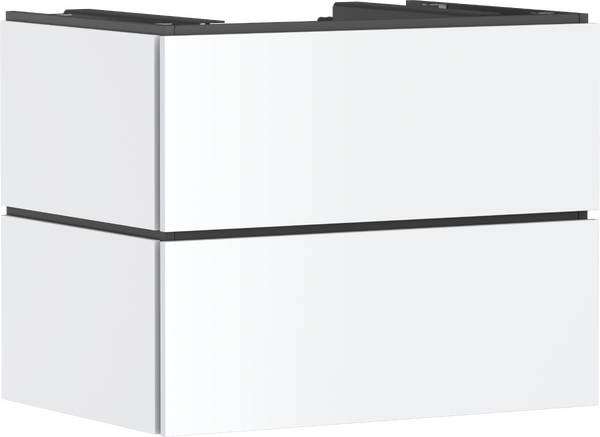 Meuble bas pour vasque/lavabo à poser 780/550, 2 tiroirs PushOpen