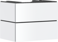 Onderkast 780/550 met 2 laden voor console met uitsparing in het midden