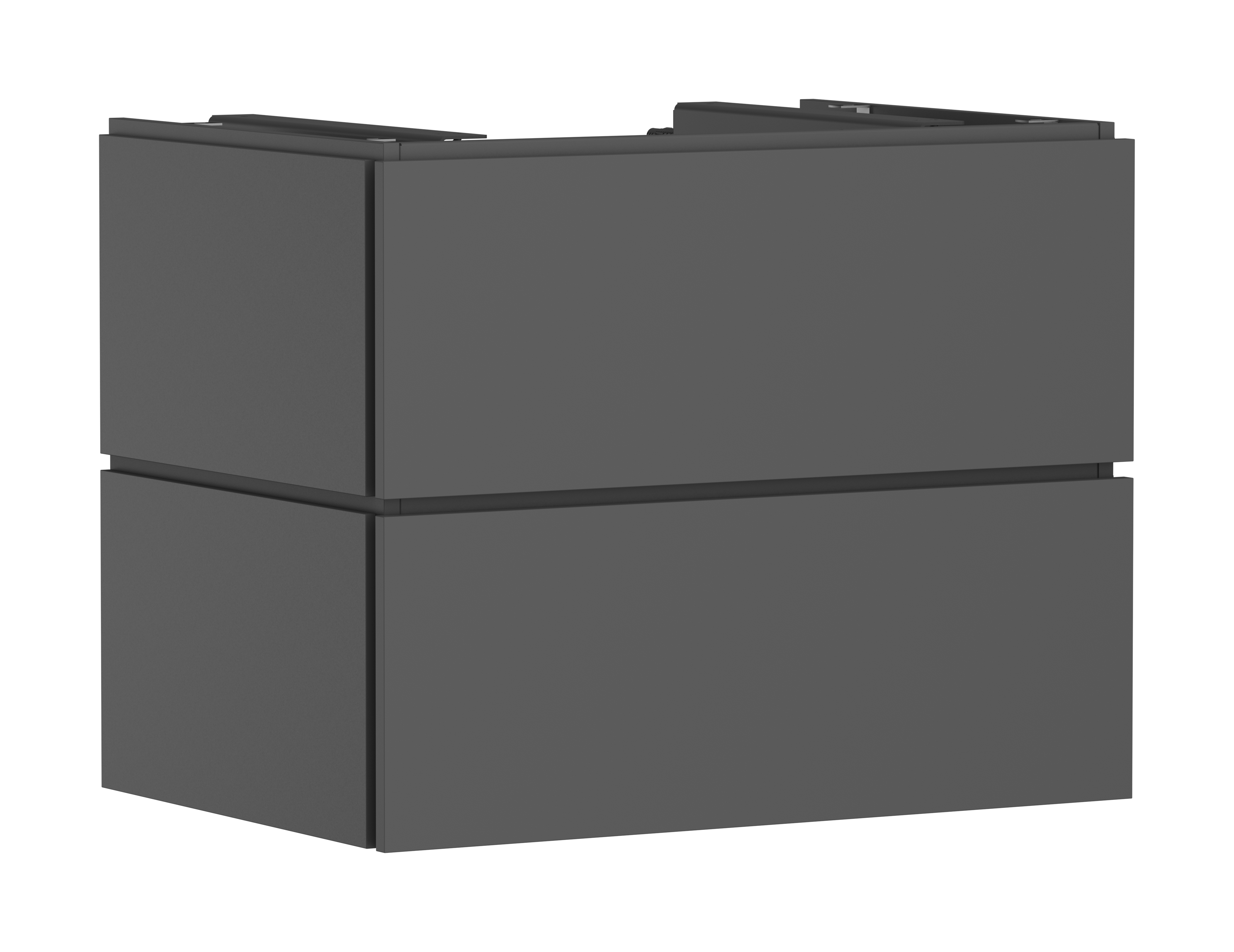 Vanity unit 780/550 with 2 drawers PushOpen for console with cutout middle