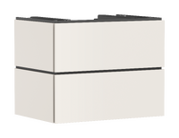 Vanity unit 780/550 with 2 drawers for console with cutout middle