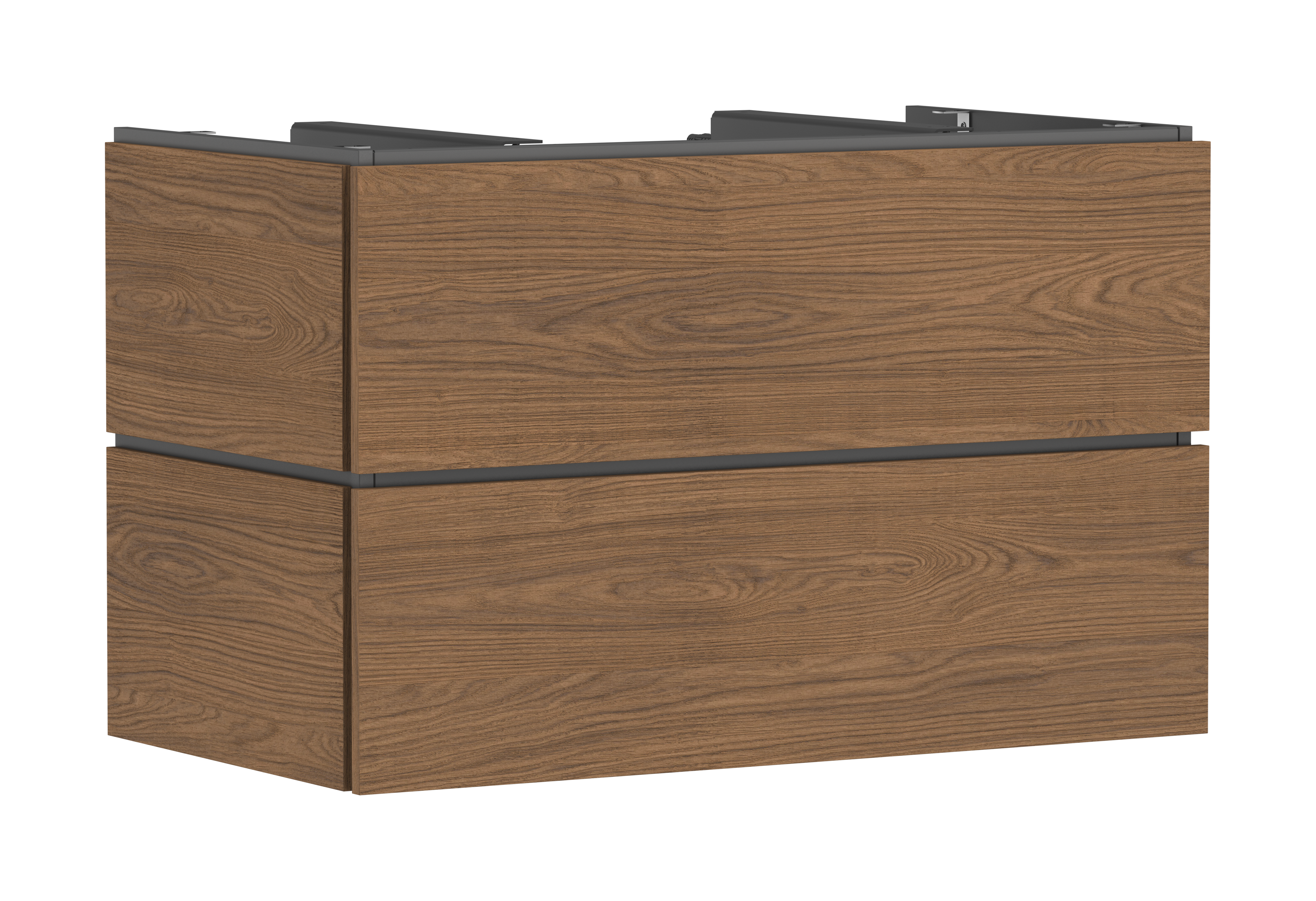 Vanity unit 980/550 with 2 drawers PushOpen for console with cutout middle