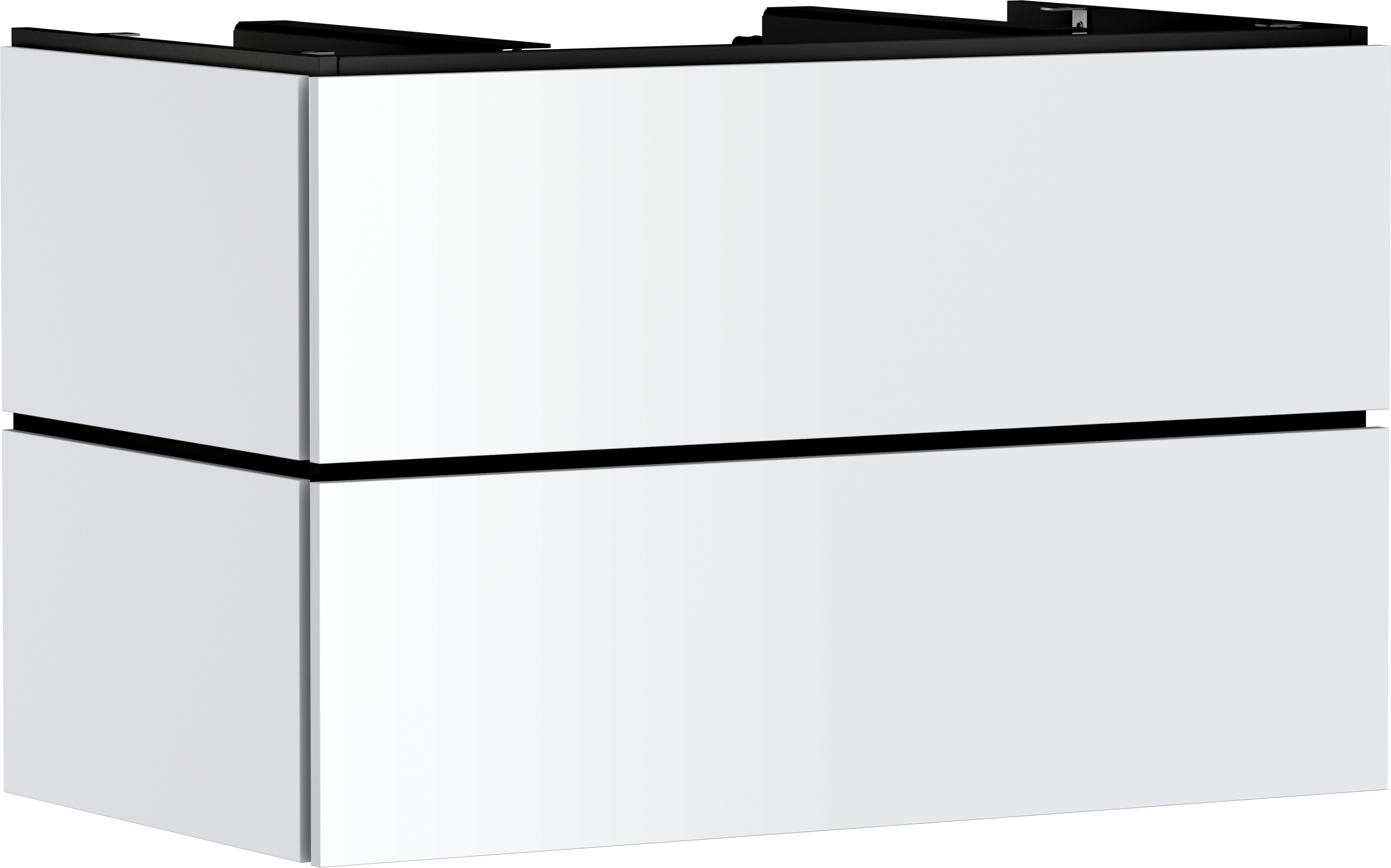 Waschtischunterschrank 980/550 mit 2 Schubkästen für Konsole mit Ausschnitt mittig