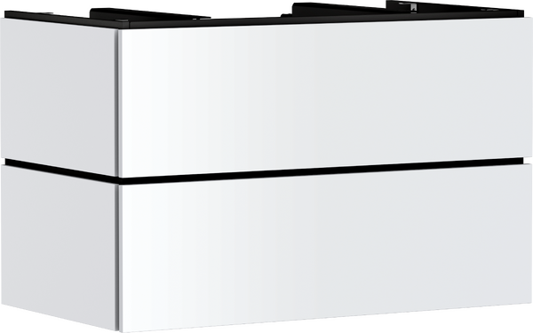 Meuble bas pour vasque/lavabo à poser 980/550, 2 tiroirs