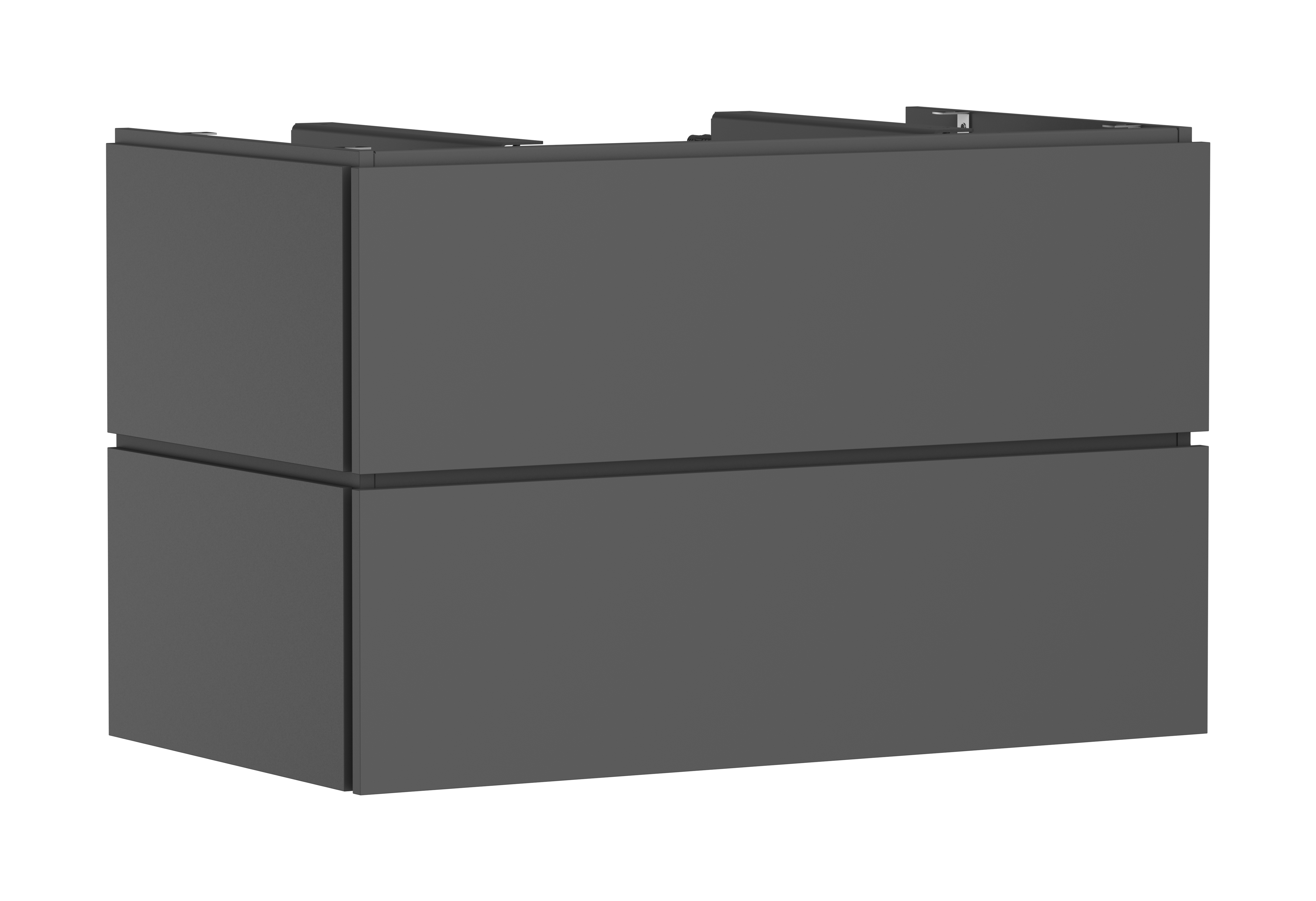 Vanity unit 980/550 with 2 drawers for console with cutout middle