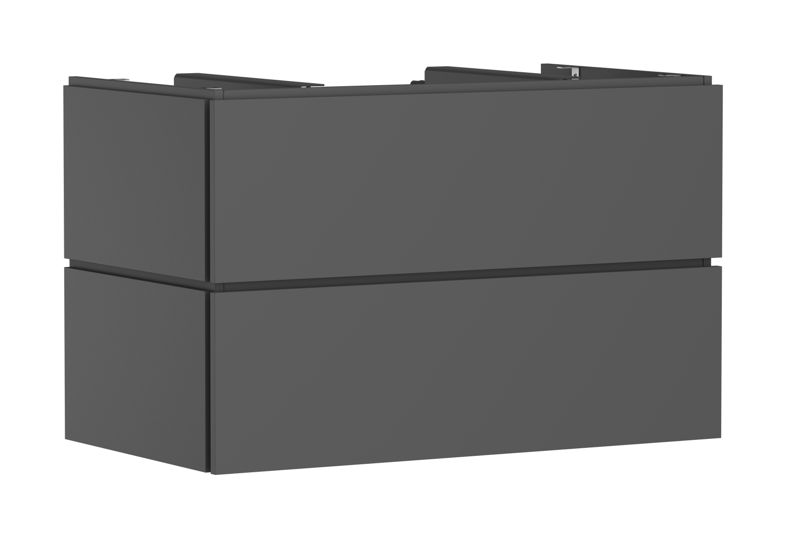 Vanity unit 980/550 with 2 drawers for console with cutout middle