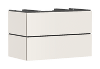 Vanity unit 980/550 with 2 drawers for console with cutout middle