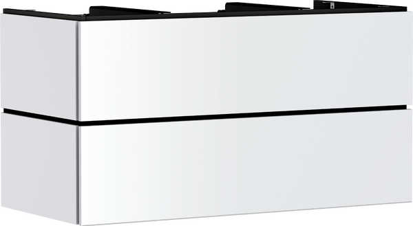 Meuble bas pour vasque/lavabo à poser 1180/550, 2 tiroirs