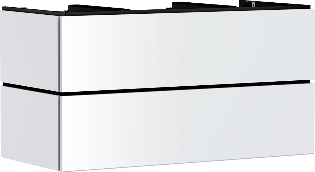 Mueble de baño 1180/550 con 2 cajones para consolas con recorte en el centro