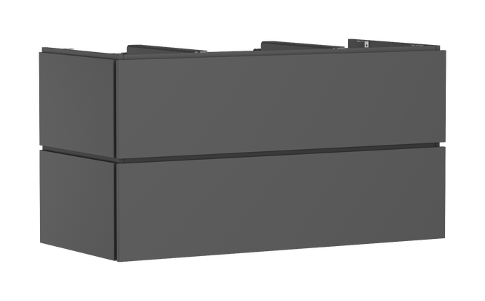 Mueble de baño 1180/550 con 2 cajones PushOpen para consolas con recorte en el centro