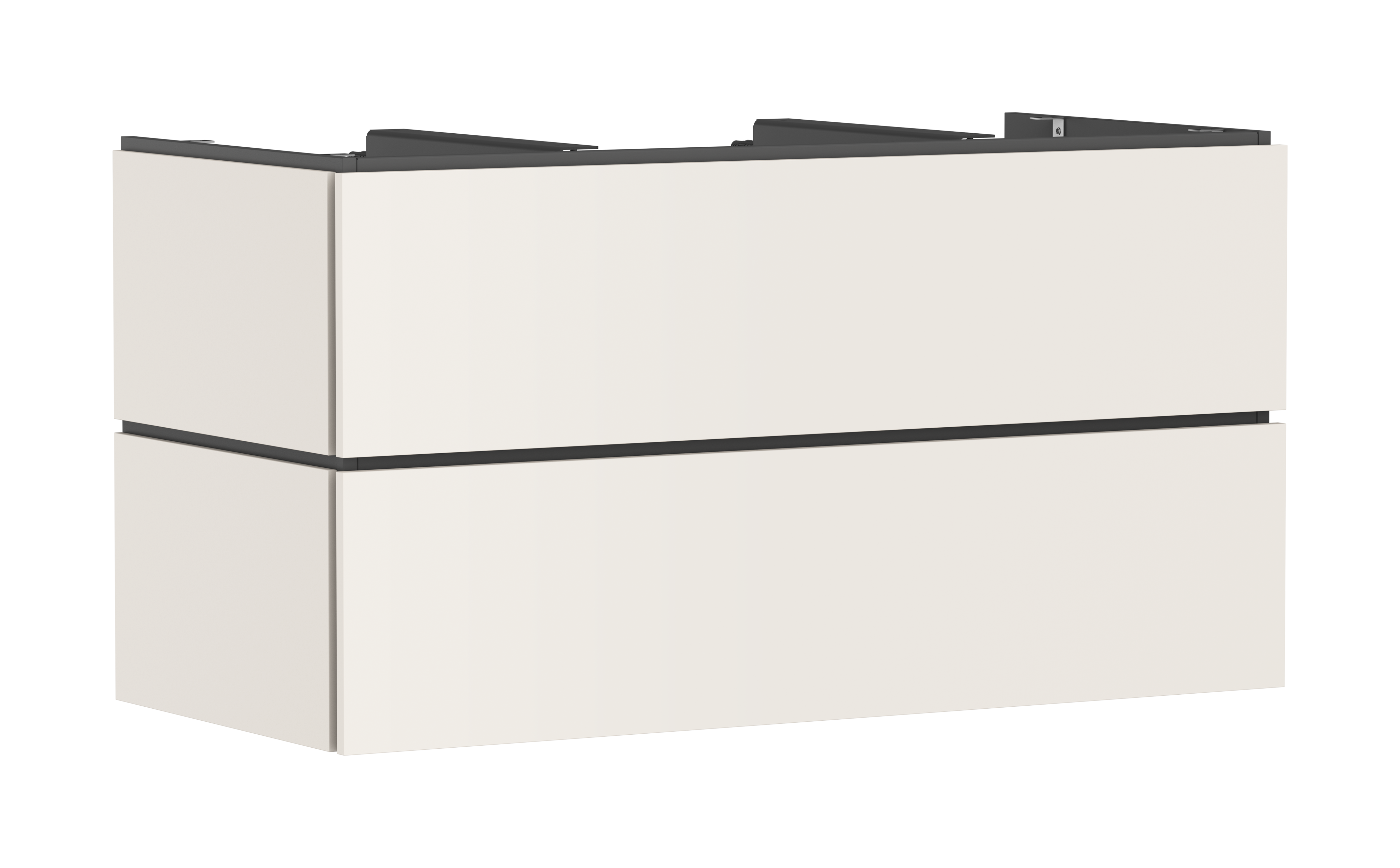 Vanity unit 1180/550 with 2 drawers for console with cutout middle