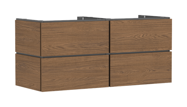 Meuble bas pour vasque/lavabo à poser 1375/550, 4 tiroirs