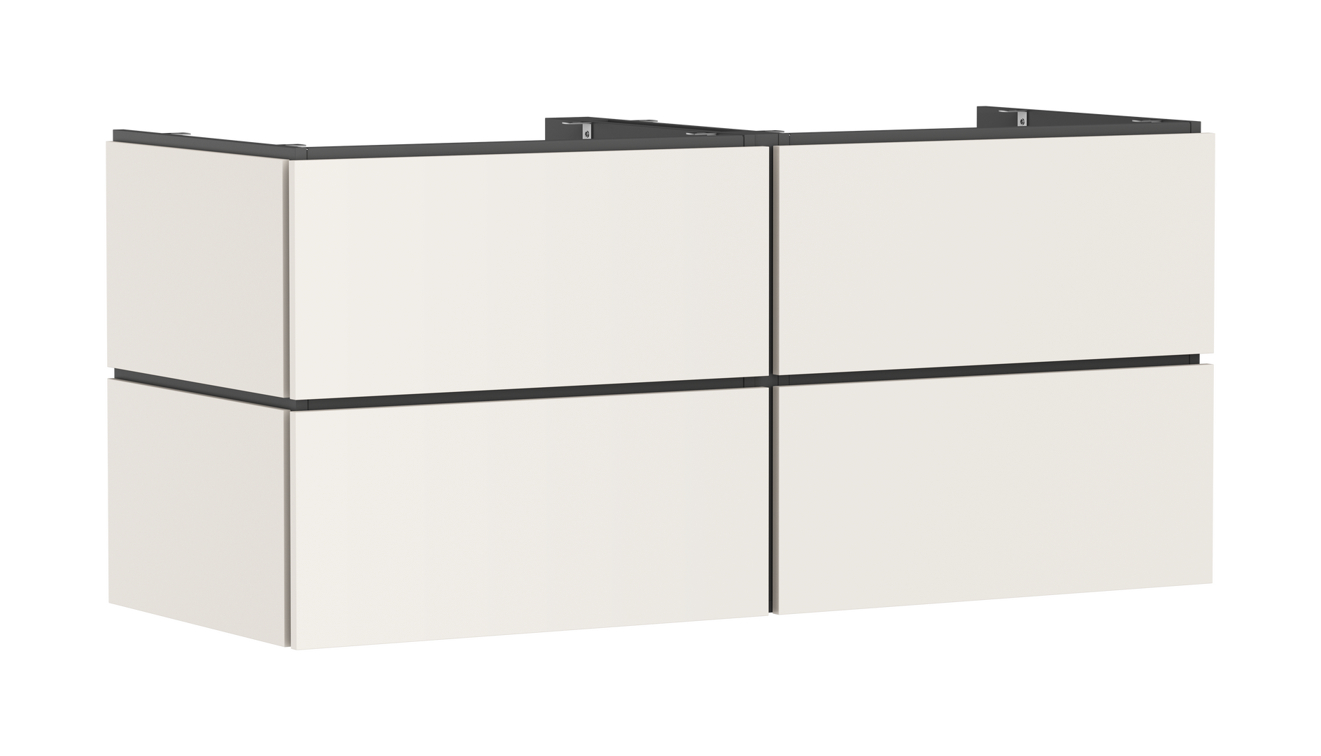 Mueble de baño 1375/550 con 4 cajones para consolas con recorte en el centro