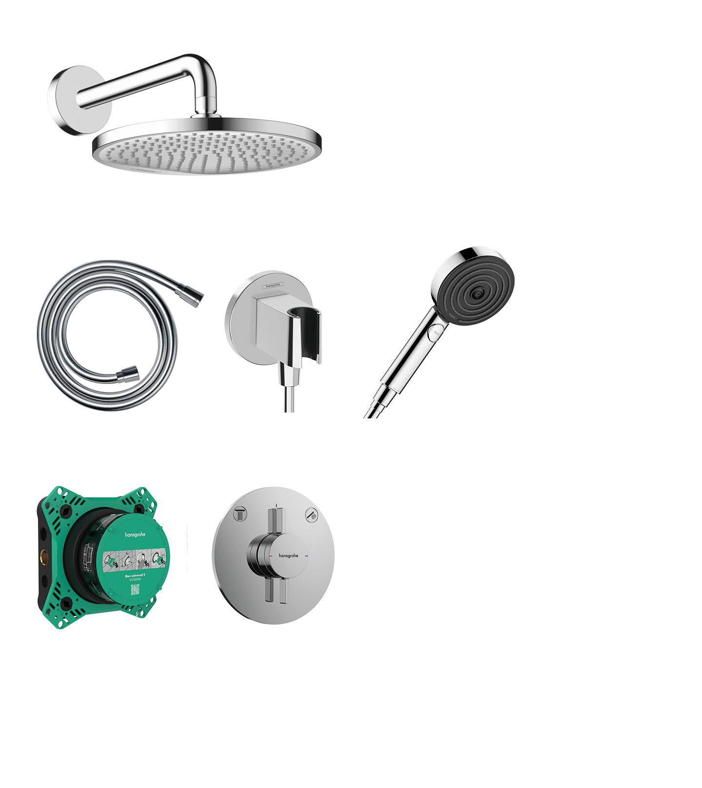 Ensemble de douche encastrée mécanique Crometta S 240/DuoTurn S