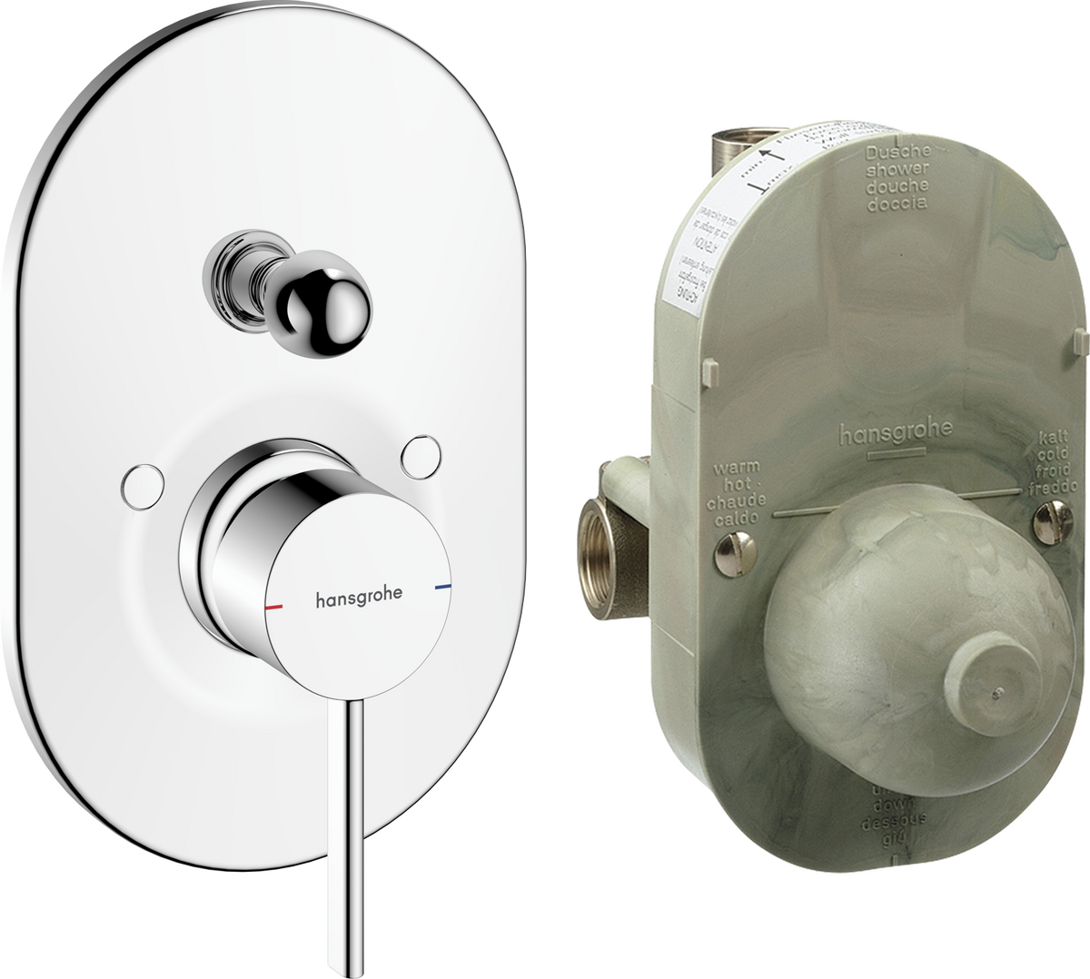 Single lever bath mixer-set for concealed installation