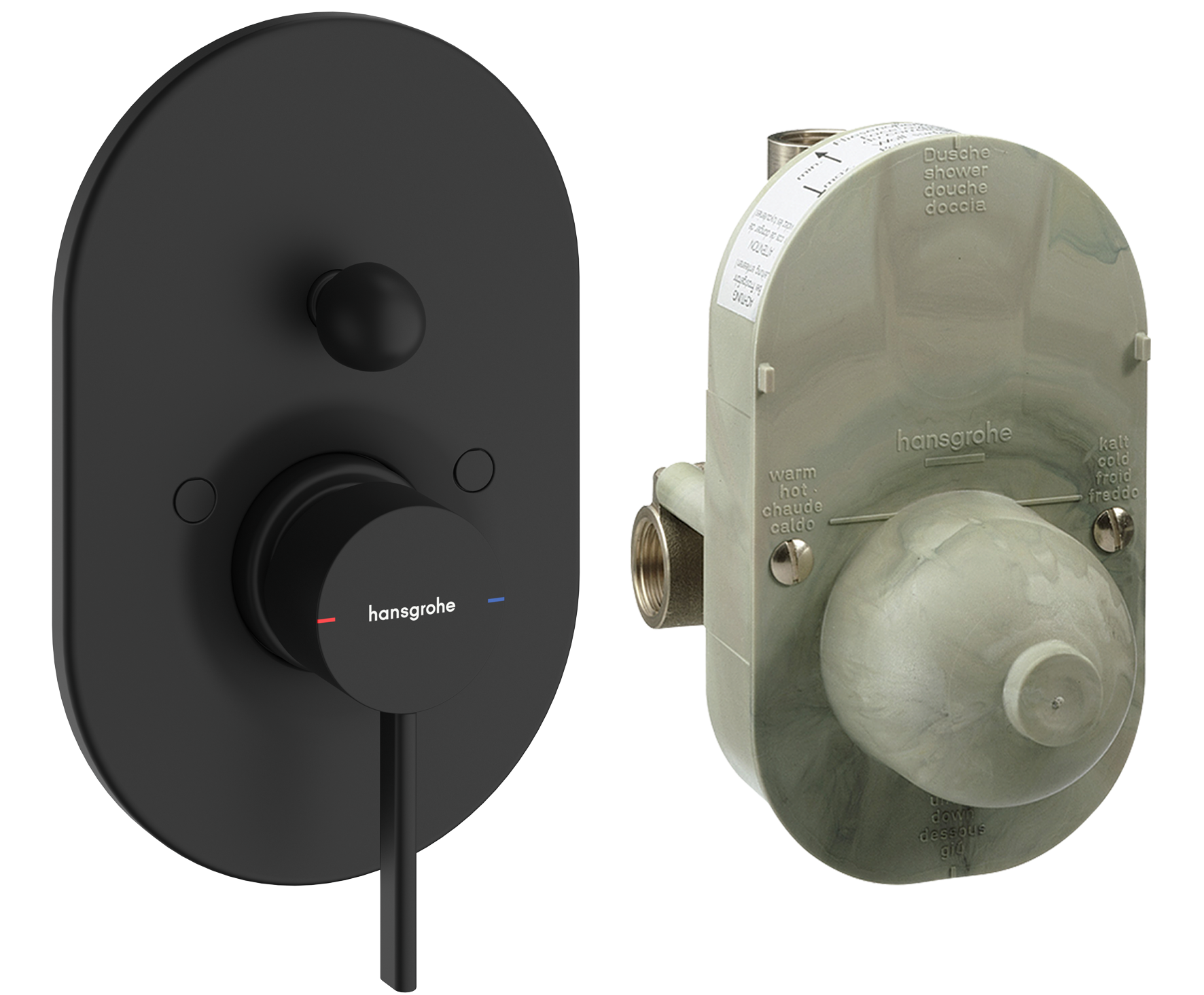 Single lever bath mixer-set for concealed installation