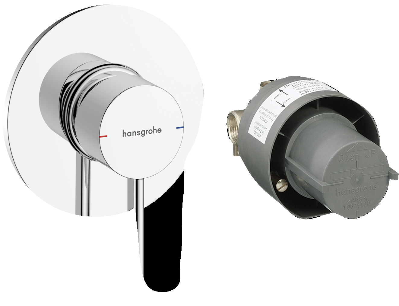 Single lever shower mixer-set for concealed installation