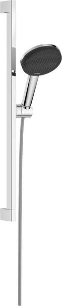 Sprchová sada 125 3jet EcoSmart se sprchovou tyčí Unica E Puro 65 cm a sprchovým držákem Easy Slide