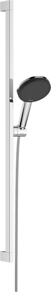 Sprchová sada 125 3jet EcoSmart se sprchovou tyčí Unica E Puro 90 cm a se snadno posuvným držákem ruční sprchy