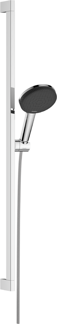 Brauseset 125 3jet EcoSmart mit Brausestange Unica E Puro 90 cm und Easy Slide Brausehalter