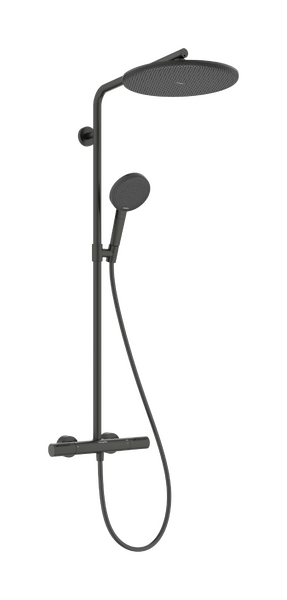 Showerpipe 300 1jet met Ecostat Element thermostaat Brushed Black Chrome