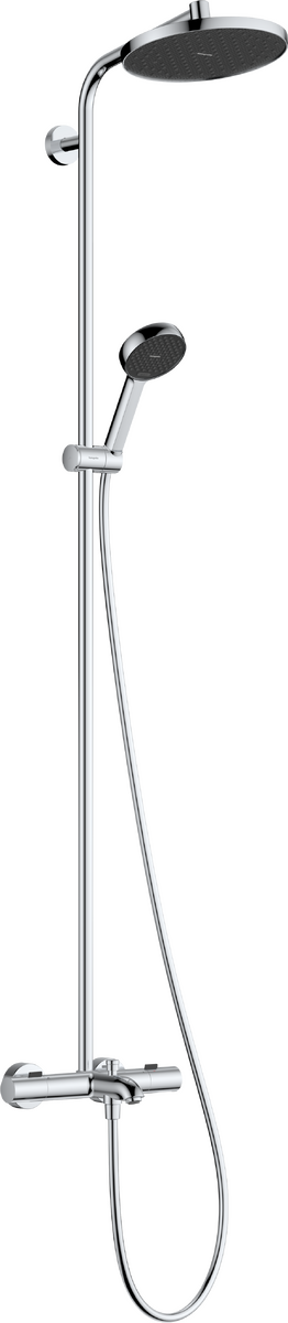 Showerpipe 240 1jet EcoSmart with bath thermostat Ecostat Fine