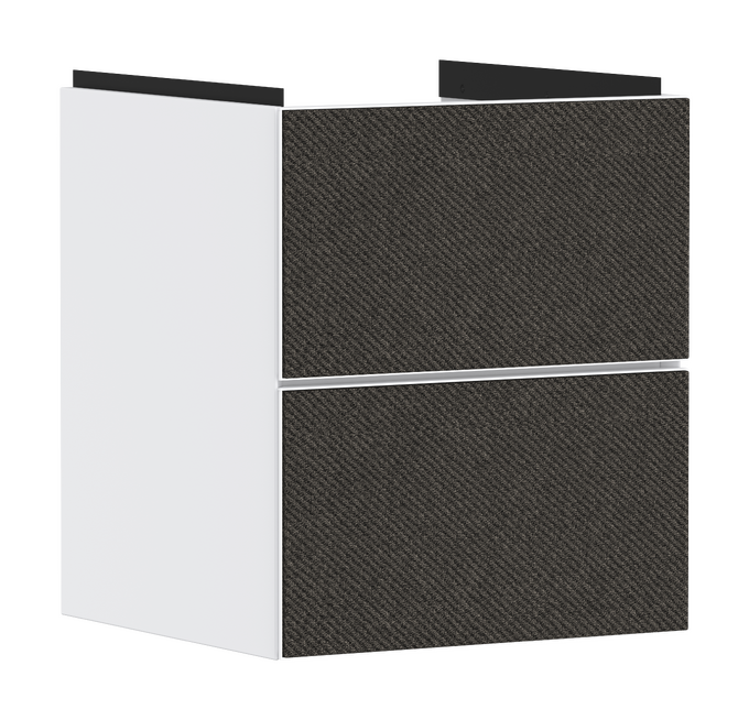 Meuble sous-lavabo Matt White 480/475 avec 2 tiroirs pour lave-mains