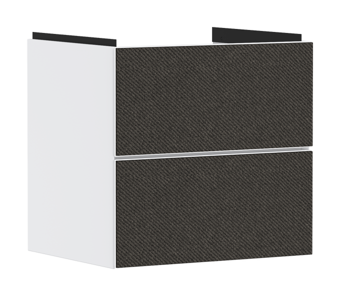 Mueble de baño blanco mate 580/475 con 2 cajones para lavabo