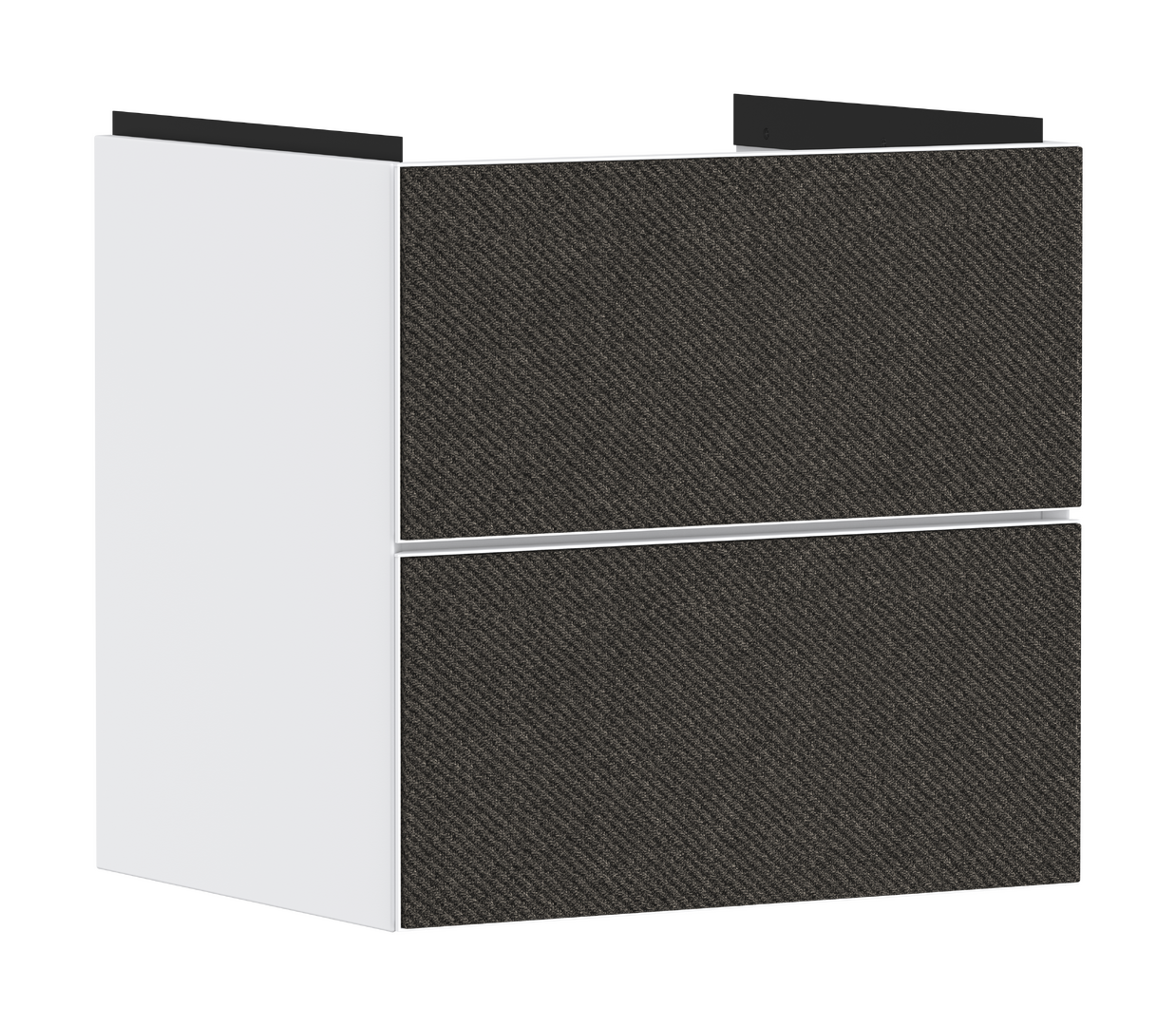 Waschtischunterschrank Mattweiß 580/475 mit 2 Schubkästen für Waschtisch