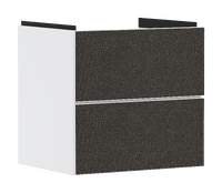 Waschtischunterschrank Mattweiß 580/475 mit 2 Schubkästen für Waschtisch