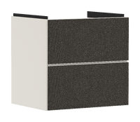 Waschtischunterschrank Sandbeige Matt 580/475 mit 2 Schubkästen für Waschtisch