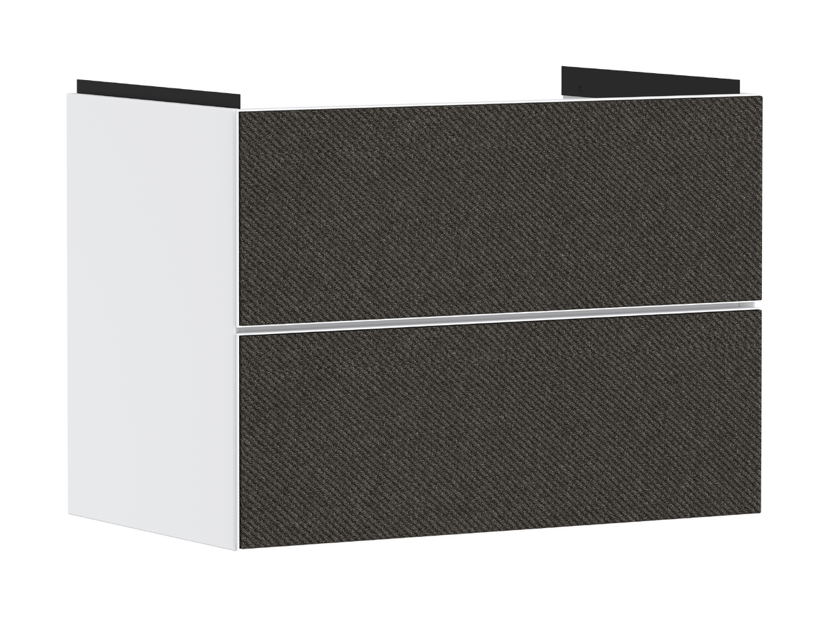 Vanity unit Matt White 780/475 with 2 drawers for wash basin