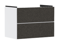 badmeubel Matt White 780/475 met 2 lades voor wastafel, oppervlak front: Metallic White