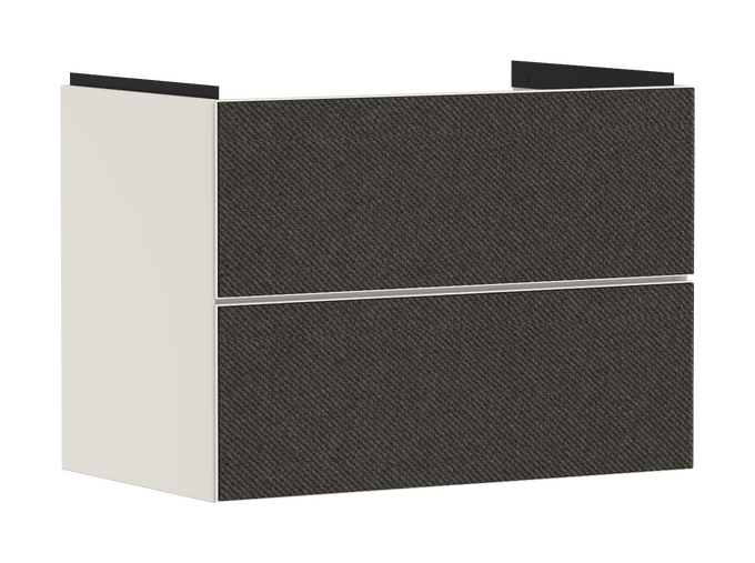 Mueble de baño beige arena mate 780/475 con 2 cajones para lavabo