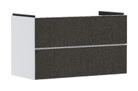 Waschtischunterschrank Mattweiß 980/475 mit 2 Schubkästen für Waschtisch