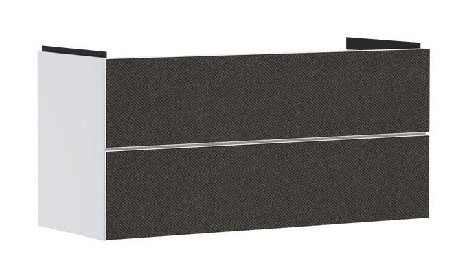 Waschtischunterschrank Mattweiß 1180/475 mit 2 Schubkästen für Waschtisch