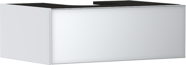 Meuble bas pour vasque/lavabo à poser 780/550, 1 tiroir, caisson Blanc mat