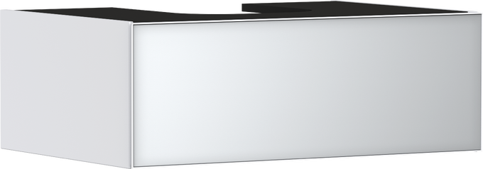 Vanity unit Matt White 780/550 with 1 drawer for consoles with wash bowl/countertop basin ground