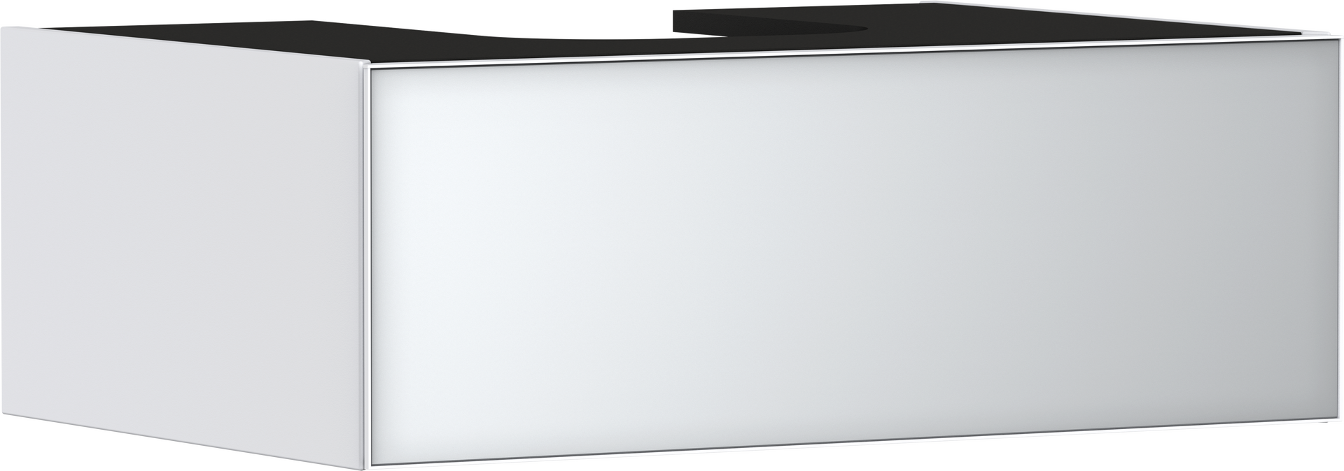 Mueble de baño blanco mate 780/550 con 1 cajón para consolas con recorte en el centro