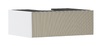 Mueble de baño blanco mate 780/550 con 1 cajón para consolas con recorte en el centro