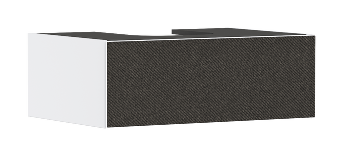Mueble de baño blanco mate 780/550 con 1 cajón para consolas con recorte en el centro