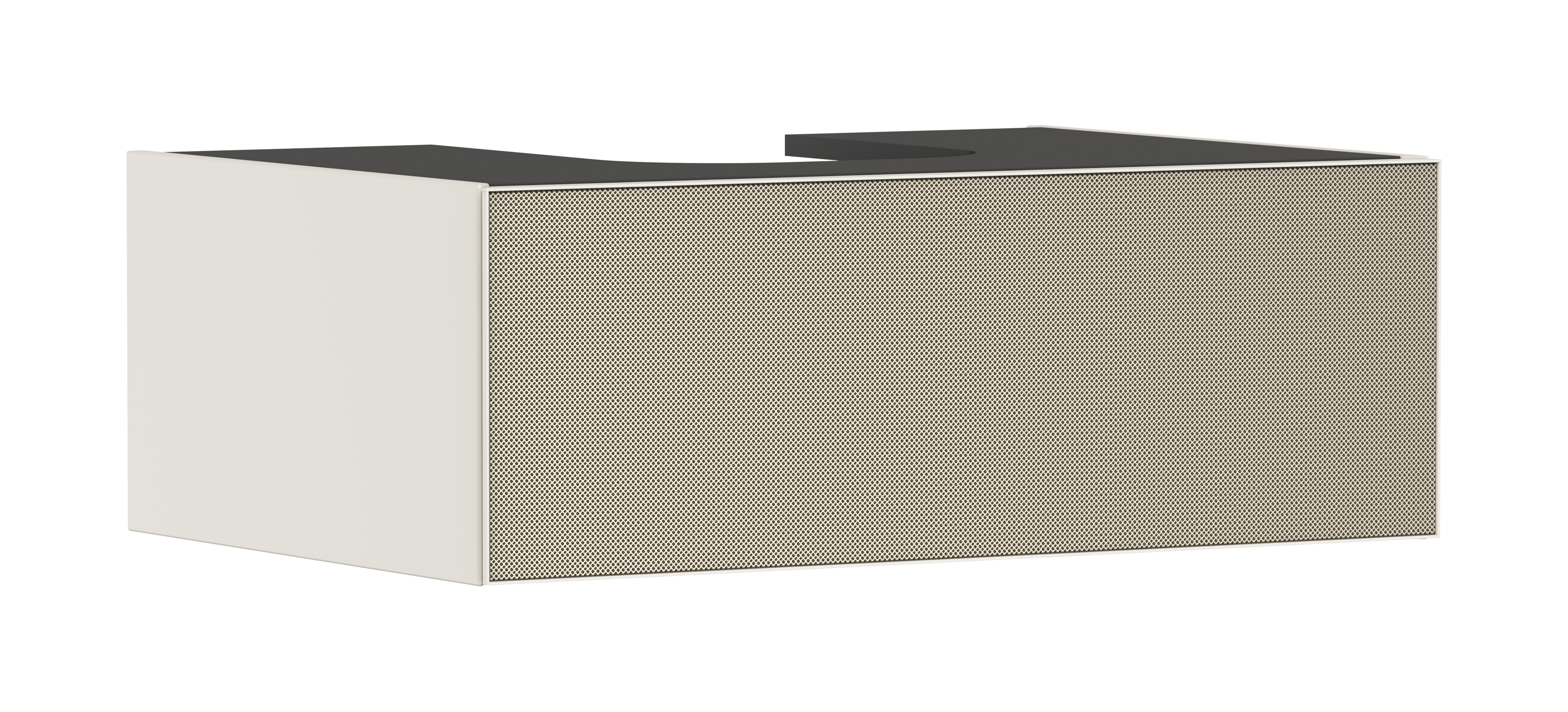 Vanity unit Sand Matt Beige 780/550 with 1 drawer for console with cutout middle