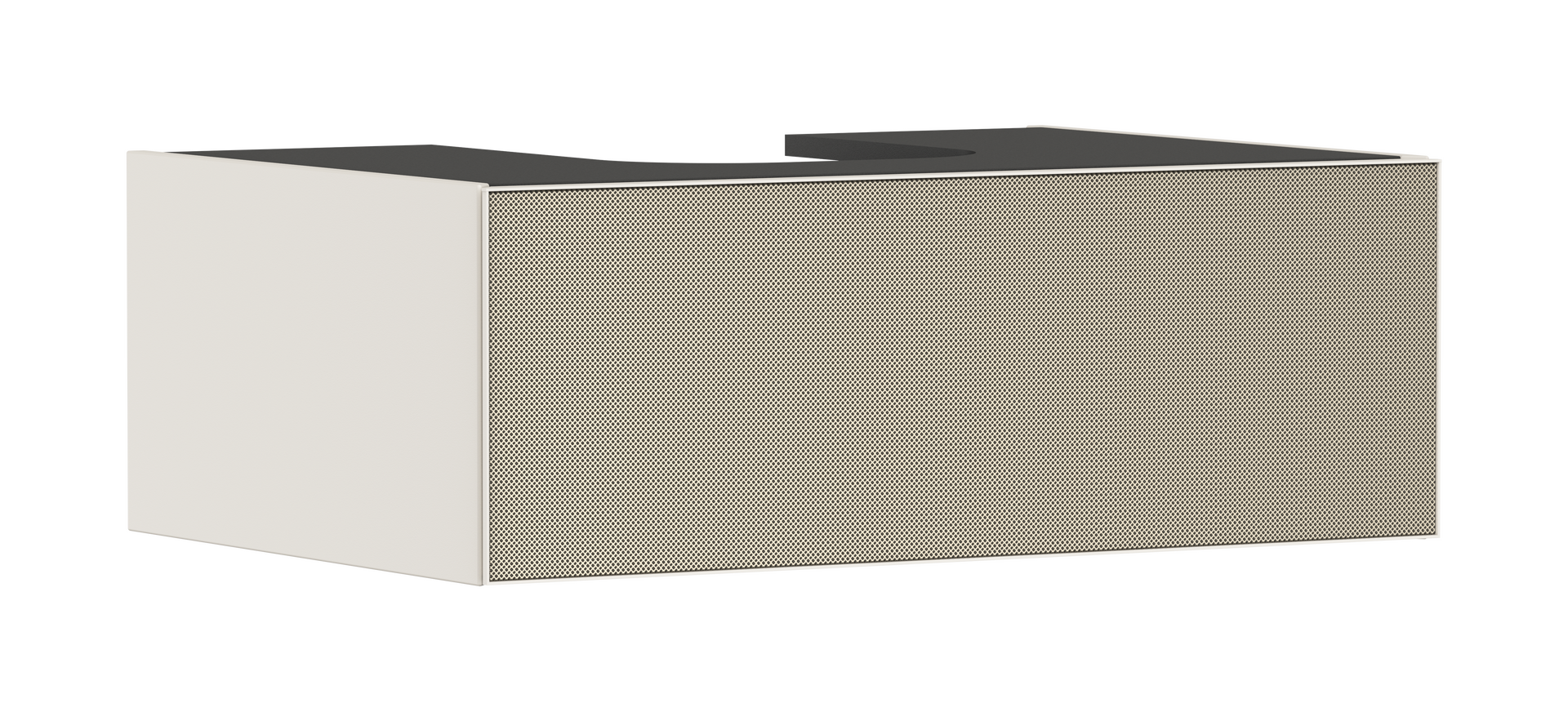 Vanity unit Sand Matt Beige 780/550 with 1 drawer for console with cutout middle