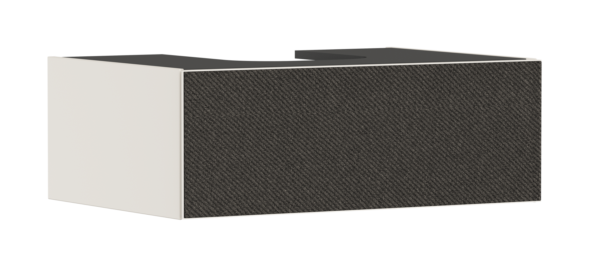 Vanity unit Sand Matt Beige 780/550 with 1 drawer for console with cutout middle