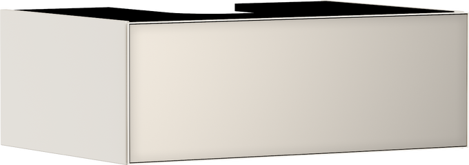 Waschtischunterschrank Sandbeige Matt 780/550 mit 1 Schubkasten für Konsolen mit Aufsatzwaschtisch/Aufsatzwaschtisch geschliffen