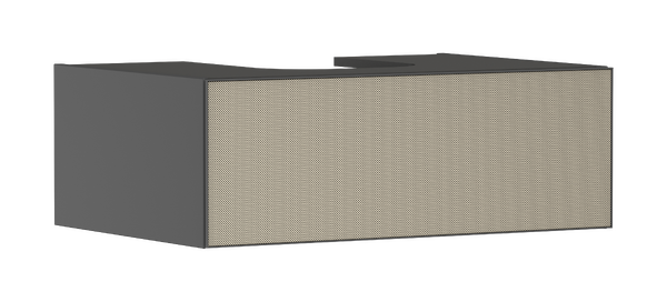 Meuble bas pour vasque/lavabo à poser 780/550, 1 tiroir, caisson Gris mat