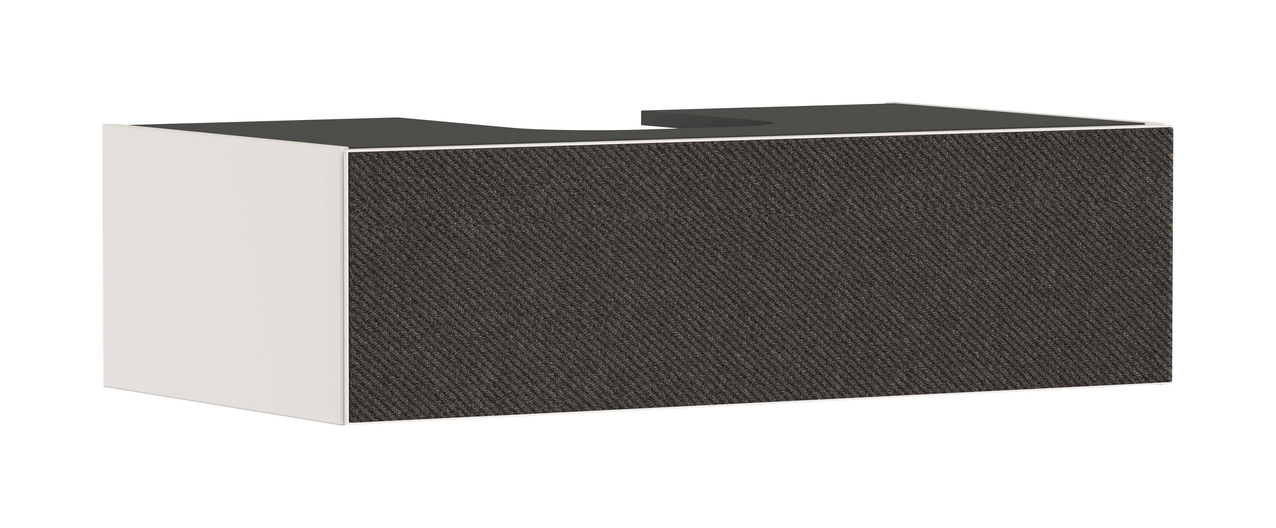 Vanity unit Sand Matt Beige 980/550 with 1 drawer for console with cutout middle